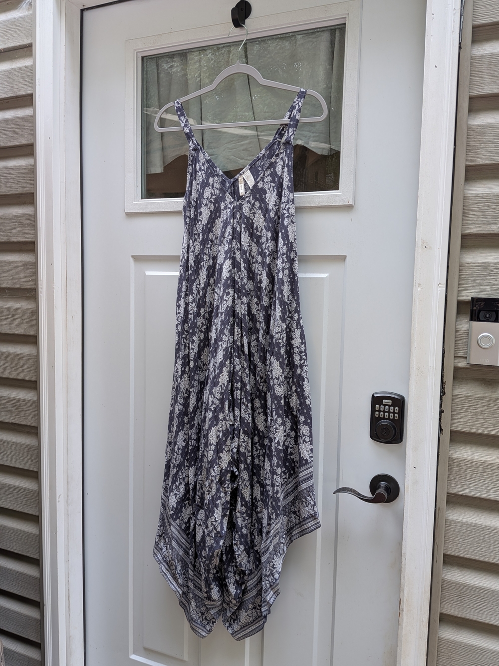 Floral  Handkerchief Romper Lightweight Breezy Boho Gypsy